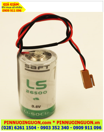 Saft LS26500 (Zắc NÂU); Pin nuôi nguồn PLC Saft LS26500 lithium 3.6v C 7700mAh chính hãng _Xuất xứ Pháp